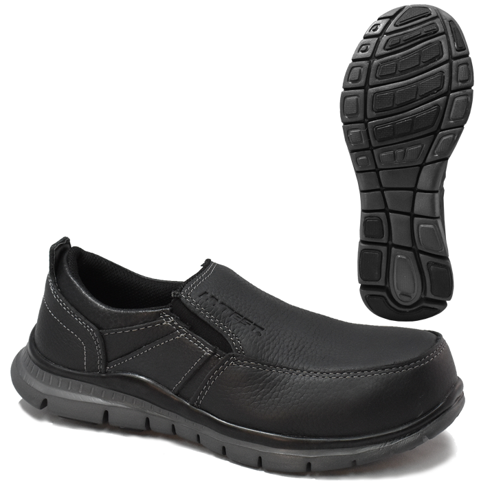 Women’s Black SlipOn Safety Shoe Safety Zone