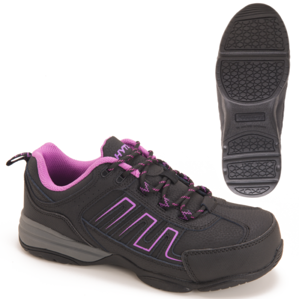 Women’s Black/Pink SD Athletic Safety Shoe – Safety Zone