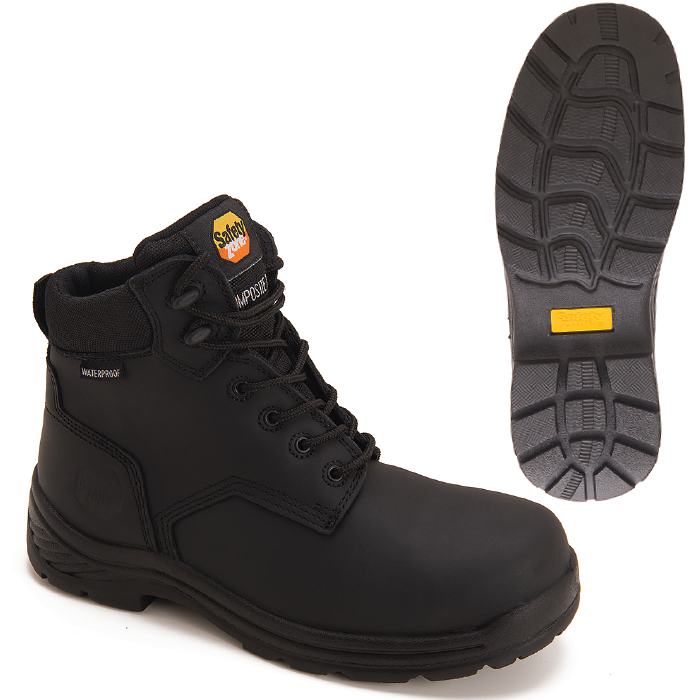 Men’s 6” Black WP Safety Boot – Safety Zone