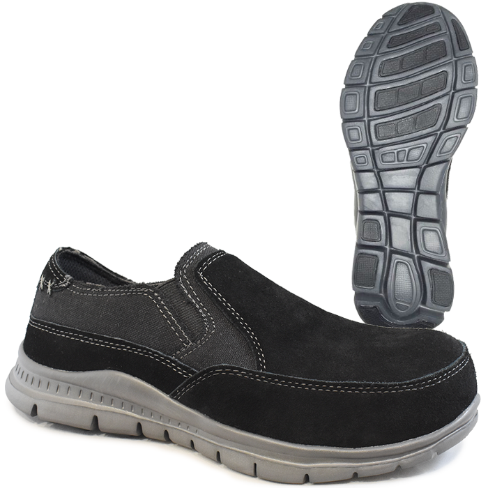 Women’s Black Slip-On Safety Shoe – Safety Zone